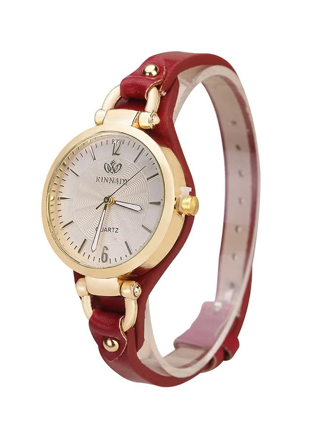 Women's Quartz Watch Leather Strap Stainless