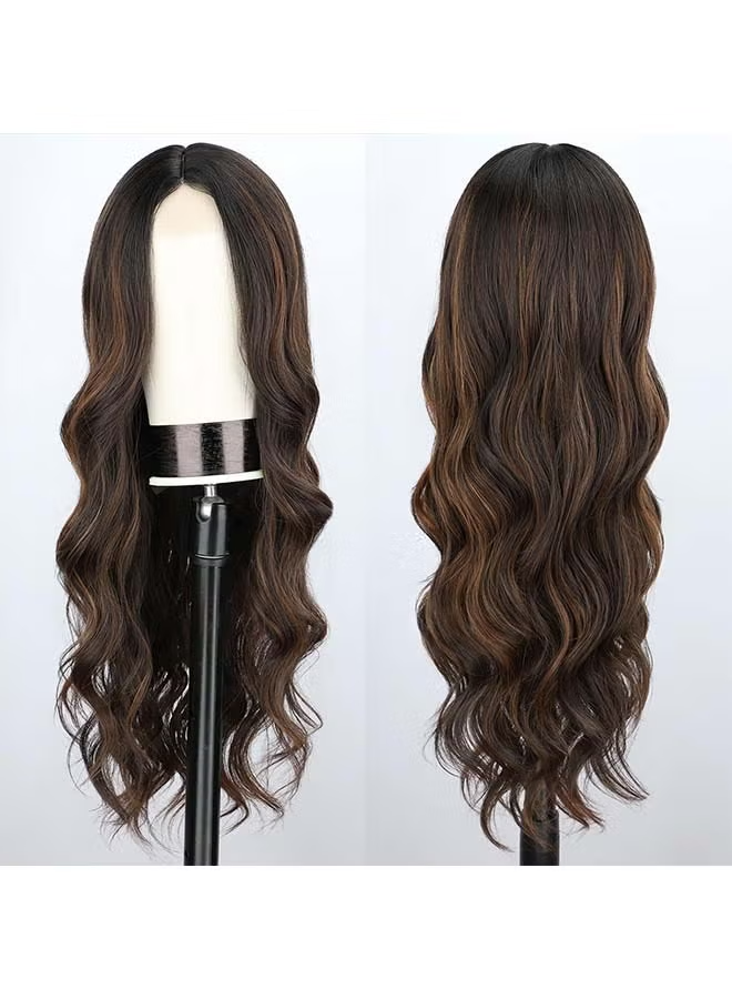 Long Brown Wavy Wigs for Women 26 inch