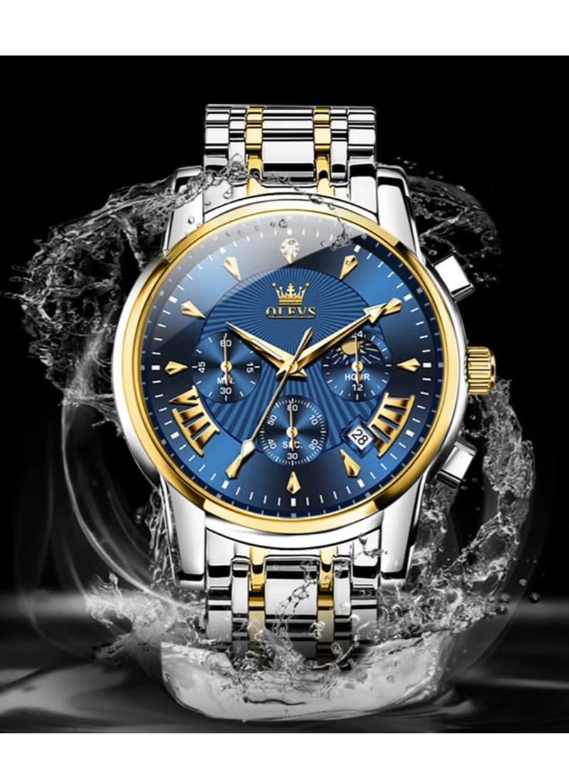 Watches For Men Stainless Steel Quartz Water